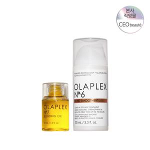 [공식수입]  스무스 스타일 아이콘 헤어 듀오 세트 (No.6 본더 스무더 100ML + No.7 본딩 오일 30ML)