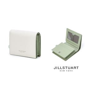 베이지 로고배색 소가죽 반지갑 JAWA5E922