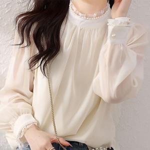 진주엣지라인 링클 블라우스 53E7B4