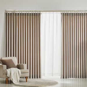 포그 나비주름 생활암막 긴창문커튼 크림 220x235 2P