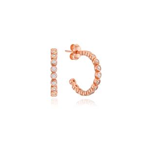 [티르리르] 브리사 라운드 스톤 장식 실버핑크 귀걸이 TESSVP14939