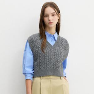 [정가 58,000원]레이스업 케이블 니트 베스트 ASKVTP11020