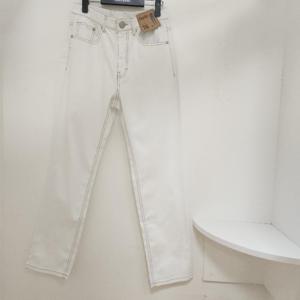 뱅뱅 HC15 뱅뱅 남녀공용 봄 여름 허리인밴드 스판 화이트 레귤러핏 데님팬츠 NQL164