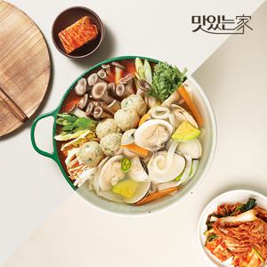 채선당 굴림만두전골_백합칼국수 밀키트 세트