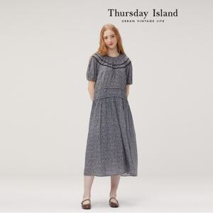 [최초가-339000원][Thursday Island] 웨이스트 셔링 원피스(T234MOP645W)