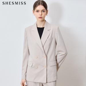 (SHESMISS)] 차르르 품격있는 베이직 더블 재킷 (택가격: 298000원)