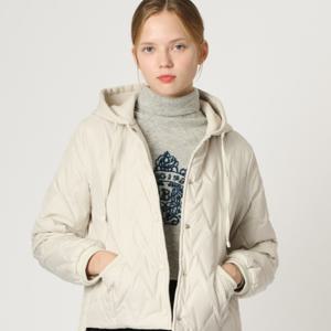 [롯데백화점][비씨비지]후드 블록 변형 퀼팅 덕다운 B5W9Y976