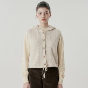 케이블 후드 니트 베스트_DZ4WV054