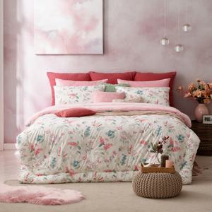 [시즌오프] 고밀도 바이오워싱 모달코든 벨로아 블러쉬가든 핑크 차렵패드세트 S/Q/K