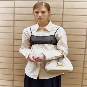 아떼 바네사브루노 액세사리 [[26SS]] AABA6E405IV [MARON(마롱)] 아이보리 슈렁큰 레더 호보백 MIN