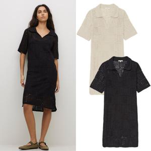 [최초가259000] Long Crochet Polo Neck Dress 2 Colors