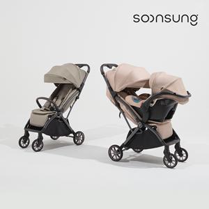 순성 코니 오토폴딩 휴대용 유모차+캐리 신생아 바구니 카시트 SET / 컵홀더+라이너+유모차걸이