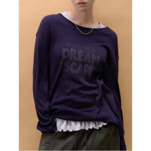 루즈핏 레터링 풀오버  바이올렛 (356151CC3S)