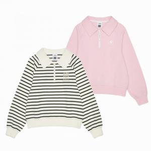 [내셔널지오그래픽키즈] K261GSW010__ 여아 반집업 맨투맨 티셔츠 긴팔