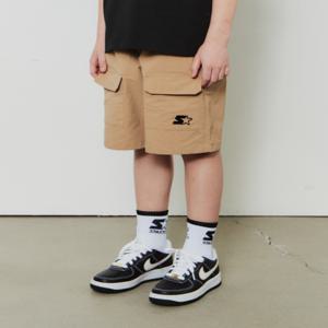 [최초가 49000원]5부 우븐 와이드 카고 반바지 (베이지) ST252BHP02_BEI