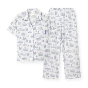 [롯데백화점]여성 H027 링슈트라세 반소매+9부팬츠 파자마 세트 OR26MFBHH027