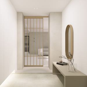 슬림와이드 간살슬라이딩 중문 (유리3종)