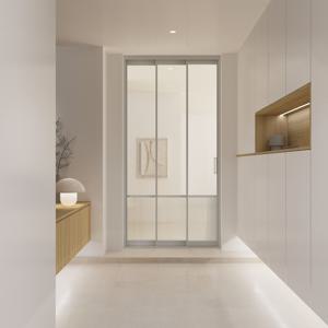 초슬림3연동 유리고시형 중문 (실버/골드) (유리5종)