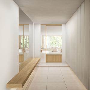 자동-슬림슬라이딩 고시형 중문 (우드) (유리6종)