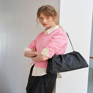 아떼 바네사브루노 액세사리 [[26SS]] AABA6E540BK [26SS][Mousse(무스)] 블랙 레더 복조리 숄더백 M