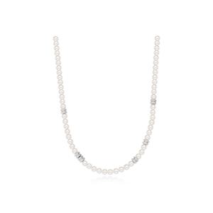 리플 볼륨 담수 화이트 실버 목걸이 TNTSVW03041M-FP