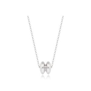 리플 볼륨 트윈 화이트 실버 목걸이 TNTSVW03040M