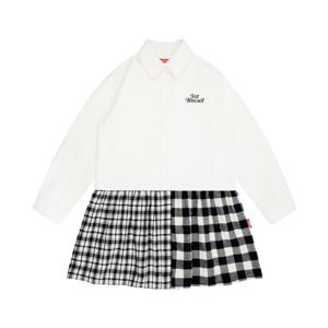 IB언밸런스체크셔츠원피스_IB23OP614