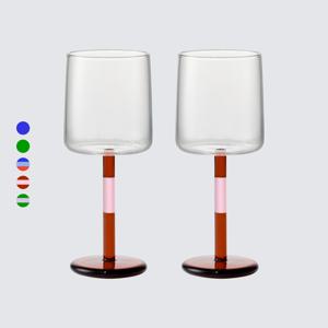 컬러 와인잔 2p 세트