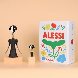 [Alessi]알레시 안나G 와인오프너(5Color)+와인캡 블랙 선물세트
