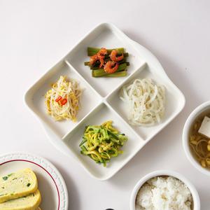 시라쿠스 쉐난고 카디날 사각 4칸 나눔접시 22cm