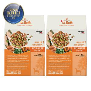 [1+1]  닥터소프트 치킨 & 장건강 사료 1.2kg