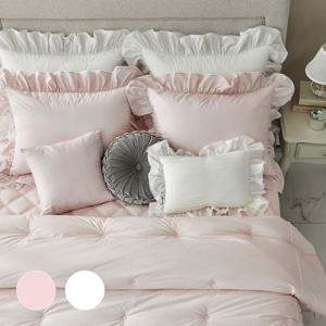 소피아 레이스 프릴 고밀도 면 베개커버 라지 L 50X70