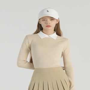 헤지스 골프 여성 [[25SS]] HWSW5A211I1 [가격인하]베이지 여성 봄 홑겹 긴팔 카라 스웨터