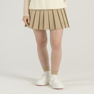 헤지스 골프 여성 [[25SS]] HWSK5A201I2 베이지 여성 에센셜 플리츠 스커트