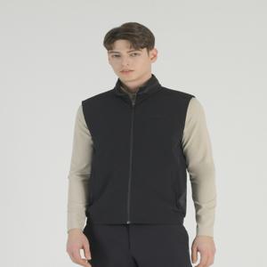 헤지스 골프 [[25SS]] HUJU5A213BK 블랙 남성 저지 하이브리드 풀집 베스트