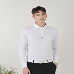 헤지스 골프 [[25SS]] HUTS5A213OW 화이트 남성 냉감 긴팔 카라티