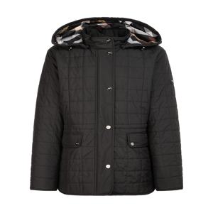 닥스 골프 여성 [[26SS]] DNJU6A901BK [ONLINE EXCLUSIVE] 블랙 탈부착 후드 자수퀼팅 패딩 점퍼