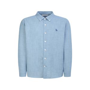 남성 [[26SS]] HZSH6B305B2 블루 린넨 라이크 솔리드 셔츠