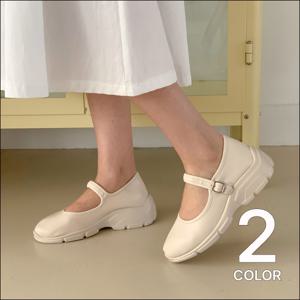 [브리치]  / 심플 메리제인 쿠션 스니커즈 5cm/ 2color