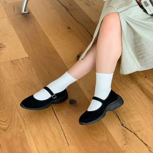 [브리치]  /    스웨이드 메리제인 기모 스니커즈 5cm