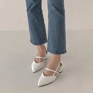 [브리치]  / 스틸레토 메리제인 플랫 슈즈 통굽 미들 힐 펌프스 하객룩 구두