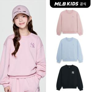 [MLB 키즈] (공식) 베이직 스포티브 스몰로고 크롭 여아 맨투맨 (3color)