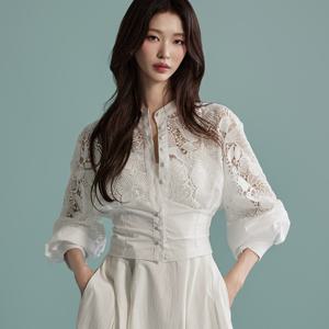 B2950 플라워 블라우스