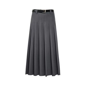 [JJ지고트]플리츠 주름 벨티드 롱스커트GPAN0SK111