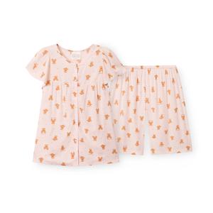 여성 G105 소프트베어 반소매 상하