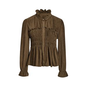 [정가99000원]하이넥 프릴 드레이프 블라우스 GRAN0BL131