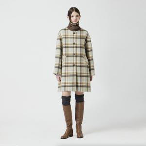 [씨씨콜렉트] 알파카 블렌드 체크 하프 코트 C254MSG023