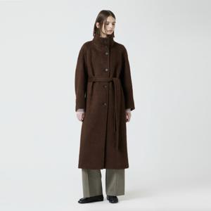 [씨씨콜렉트] 알파카 블렌드 하이넥 롱 코트 C254MSG031