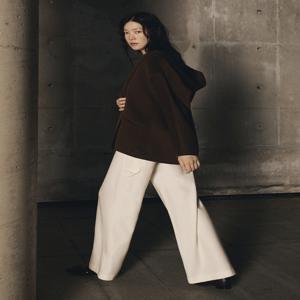 울 후드 핸드메이드 하프 코 SWHCTP44050