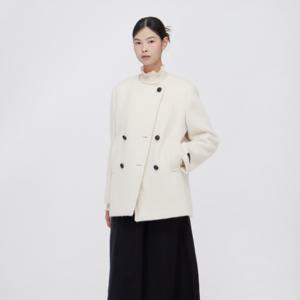 [씨씨콜렉트] 울 블렌드 더블 하프코트 C254MSG701